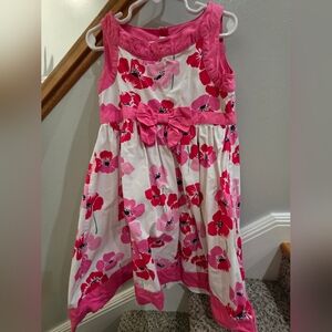 Floral Pink and White Girl's Dress